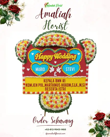 Papan Bunga Pernikahan Kambitin
